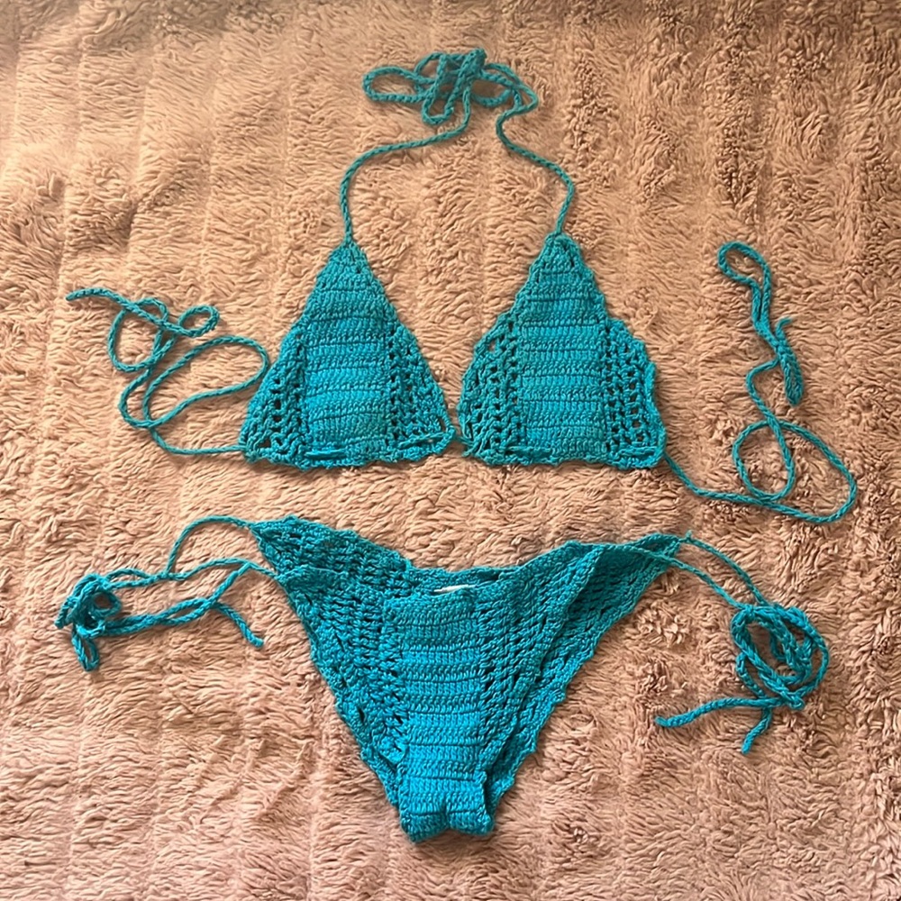 Handmade Crochet Bikini with Scrunch Butt